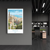 Malaga Spain-Travel Posters | Glass Wall Art - Artdesigna