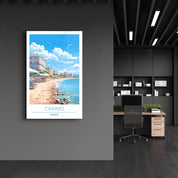 Cannes France 2-Travel Posters | Glass Wall Art - Artdesigna