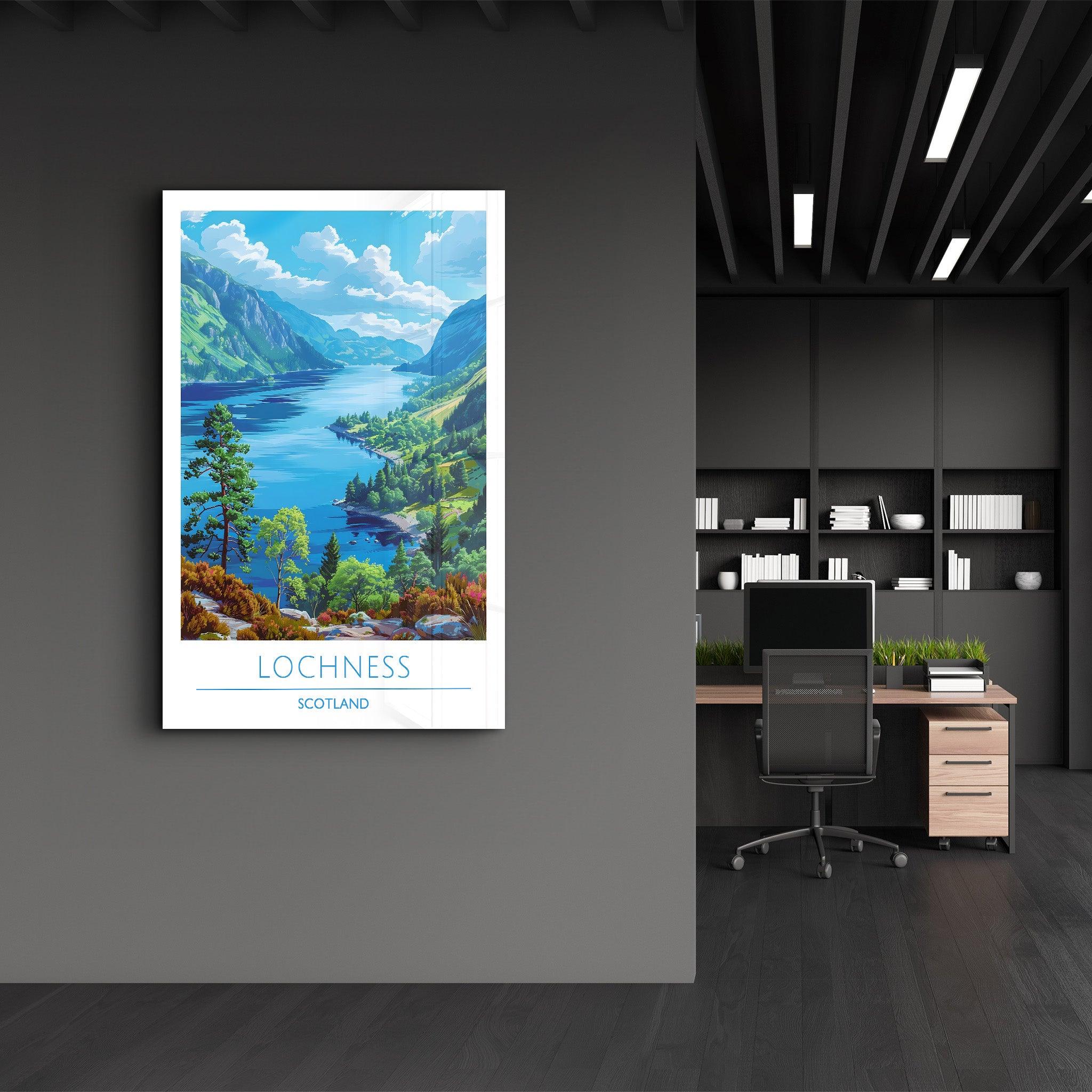 Lochness Scotland-Travel Posters | Glass Wall Art - Artdesigna