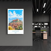 Granada Spain-Travel Posters | Glass Wall Art - Artdesigna