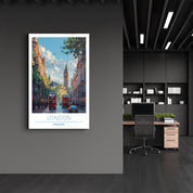 London England 2-Travel Posters | Glass Wall Art - Artdesigna