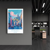 Edinburgh Scotland 2-Travel Posters | Glass Wall Art - Artdesigna