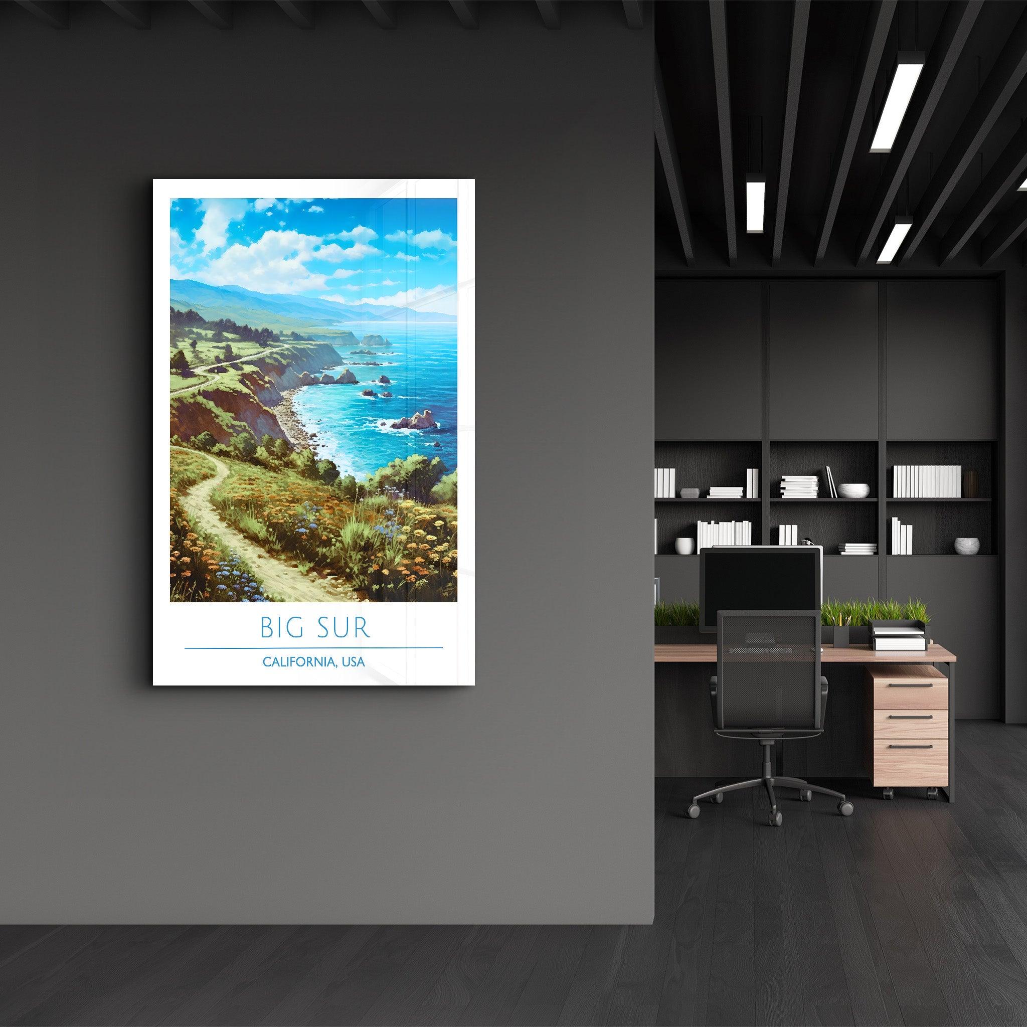 Big Sur 2-California USA-Travel Posters | Glass Wall Art - Artdesigna