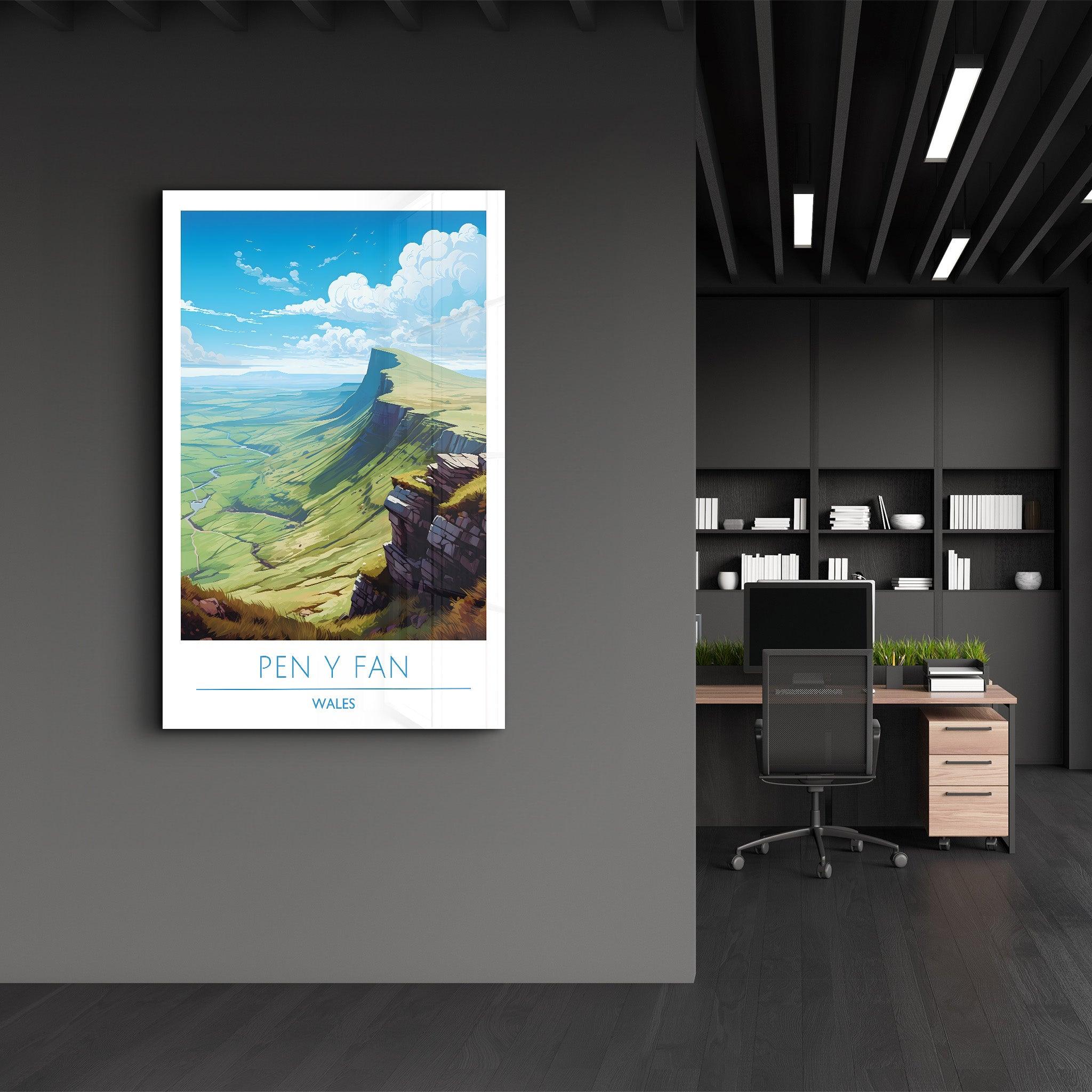 Pen Y Fan Wales-Travel Posters | Glass Wall Art - Artdesigna