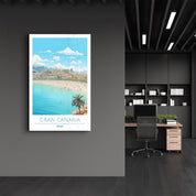 Gran Canaria Spain 2-Travel Posters | Glass Wall Art - Artdesigna