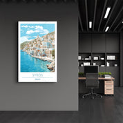 Syros Greece-Travel Posters | Glass Wall Art - Artdesigna