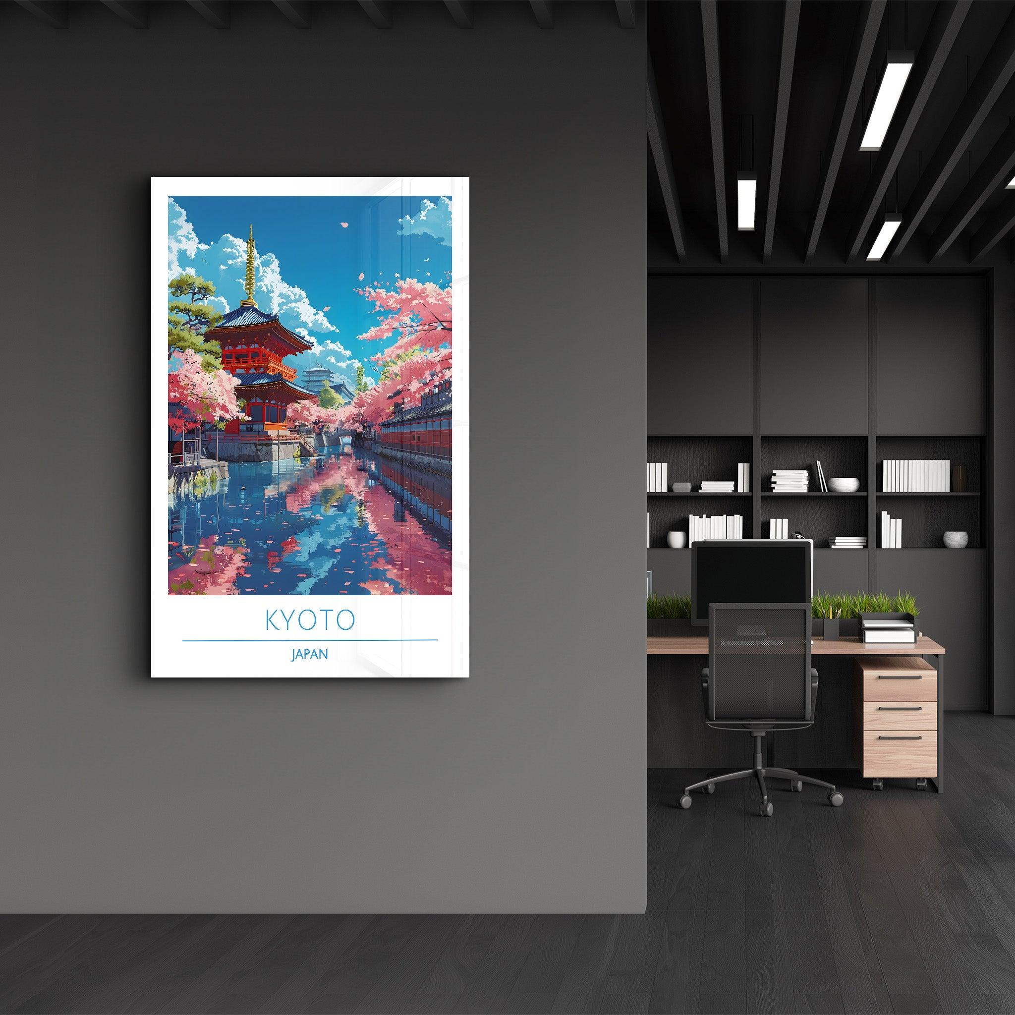 Kyoto Japan 2-Travel Posters | Glass Wall Art - Artdesigna