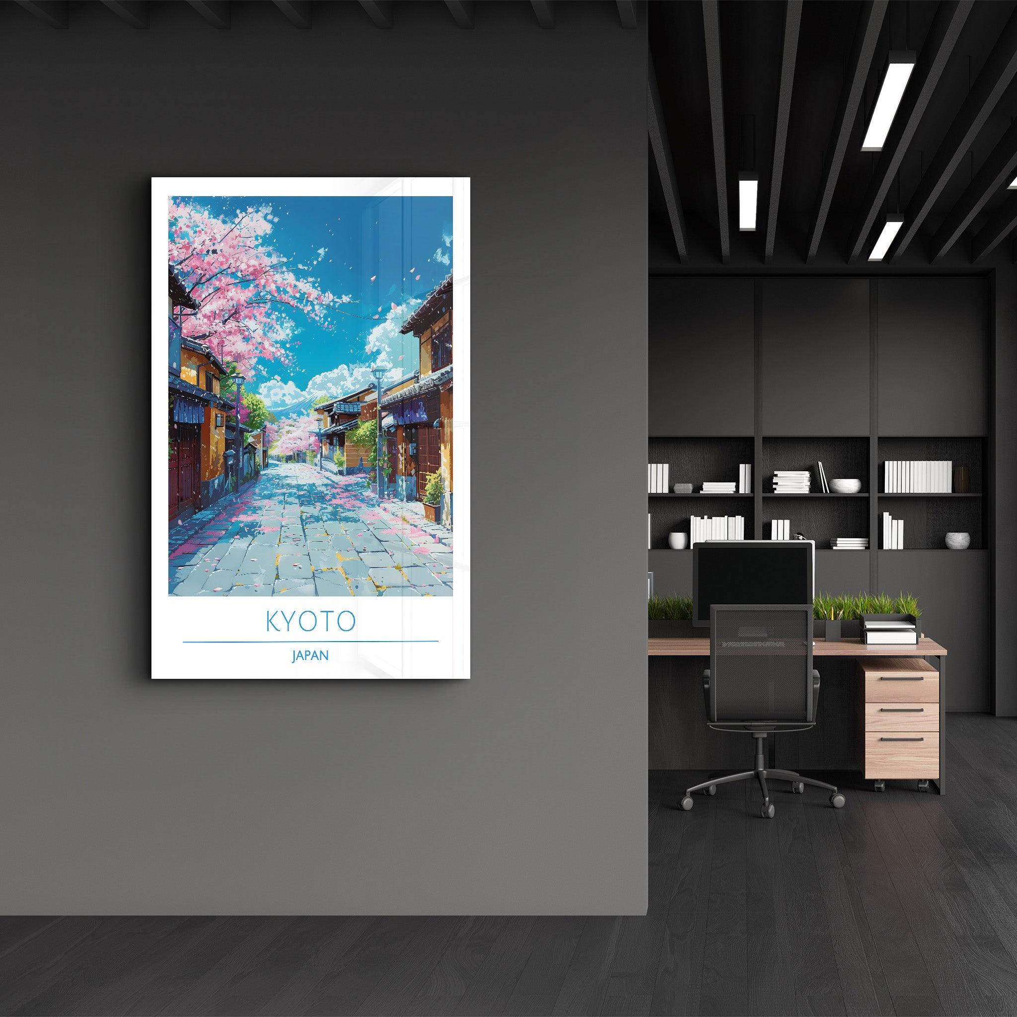 Kyoto Japan 3-Travel Posters | Glass Wall Art - Artdesigna