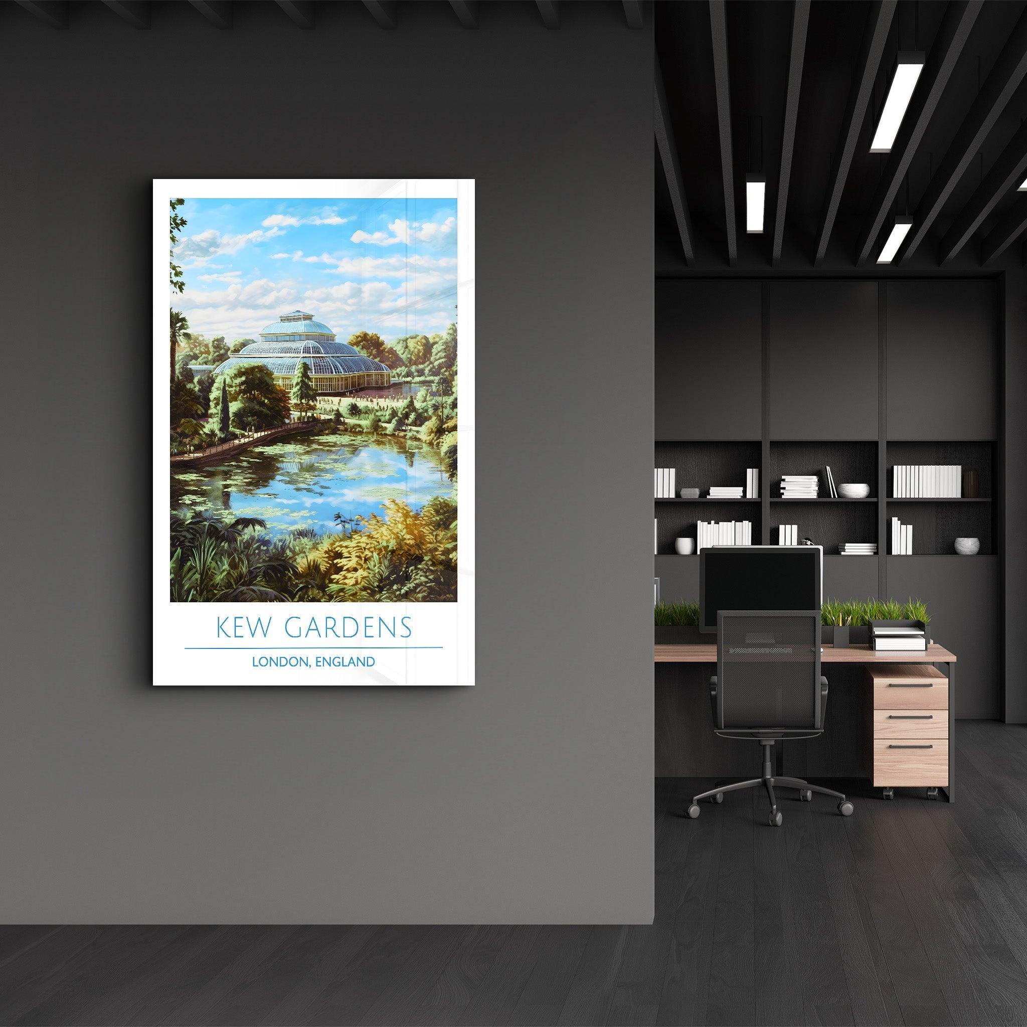 Kew Gardens-London England-Travel Posters | Glass Wall Art - Artdesigna