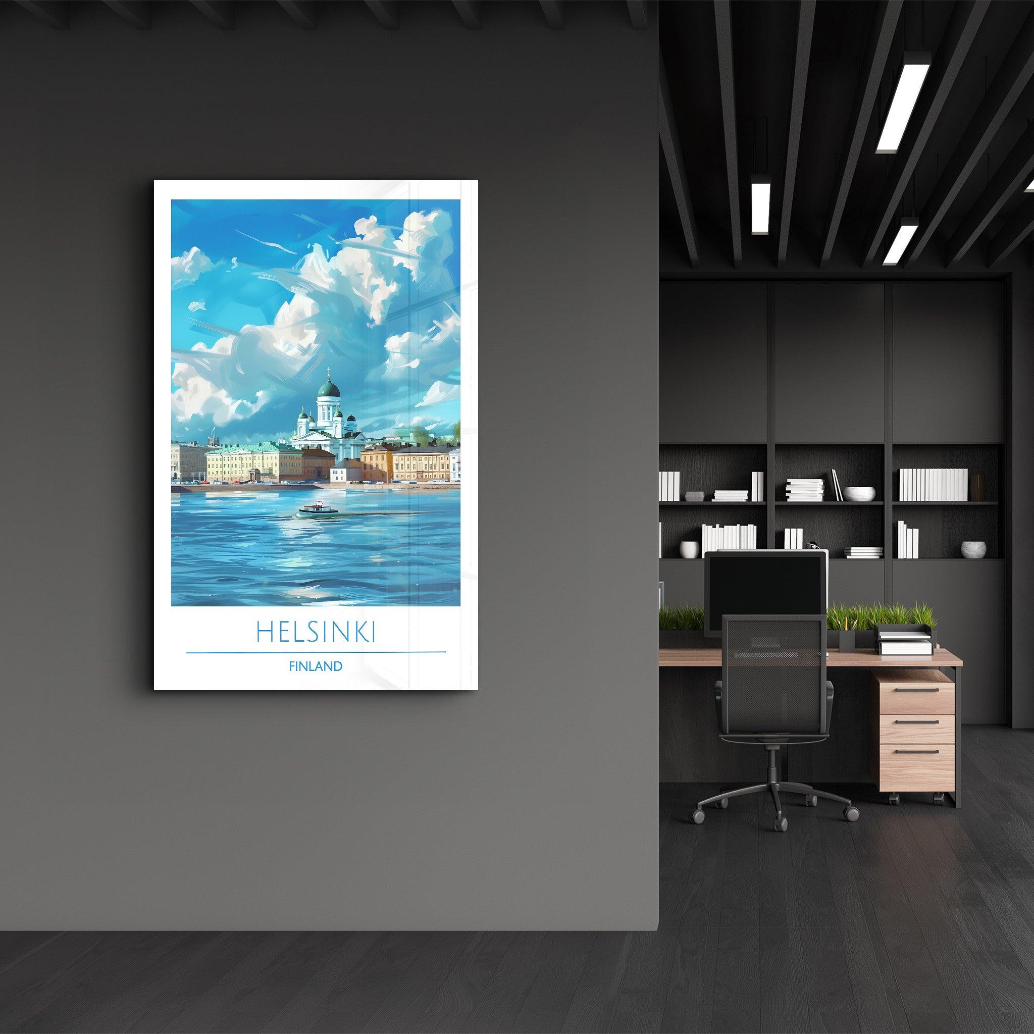 Helsinki Finland-Travel Posters | Glass Wall Art - Artdesigna