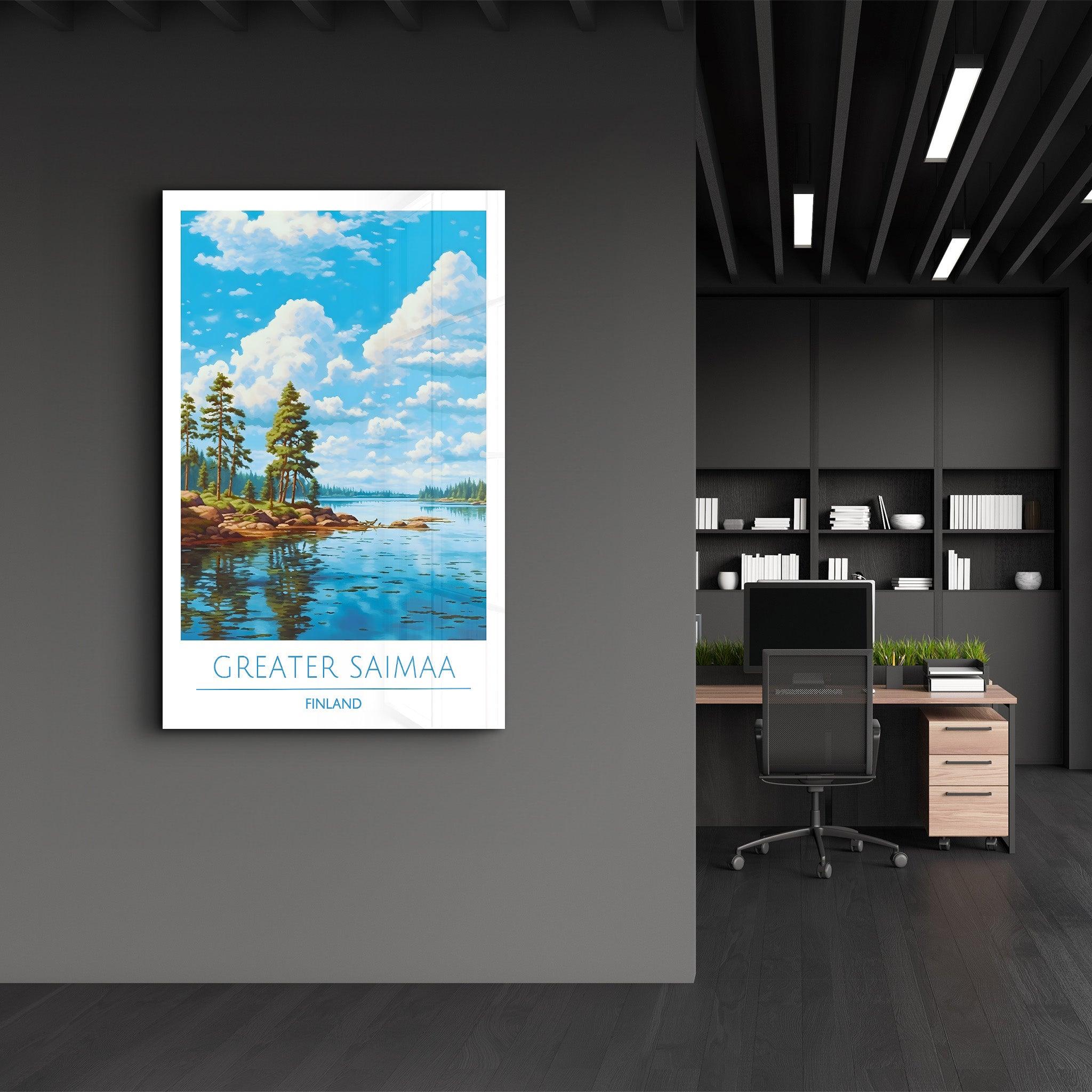 Greater Saimaa Finland-Travel Posters | Glass Wall Art - Artdesigna