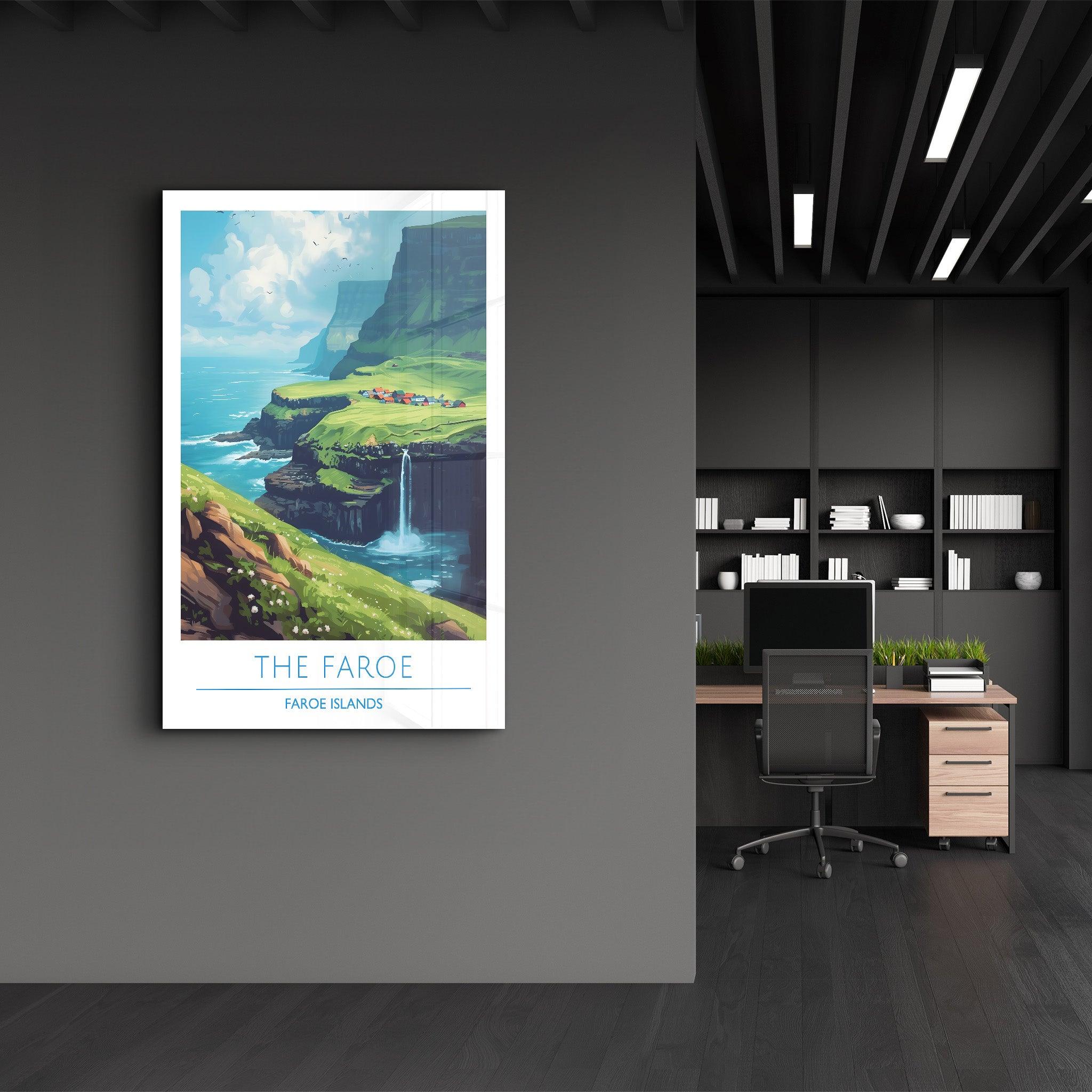 The Faroe Faroe Islands-Travel Posters | Glass Wall Art - Artdesigna