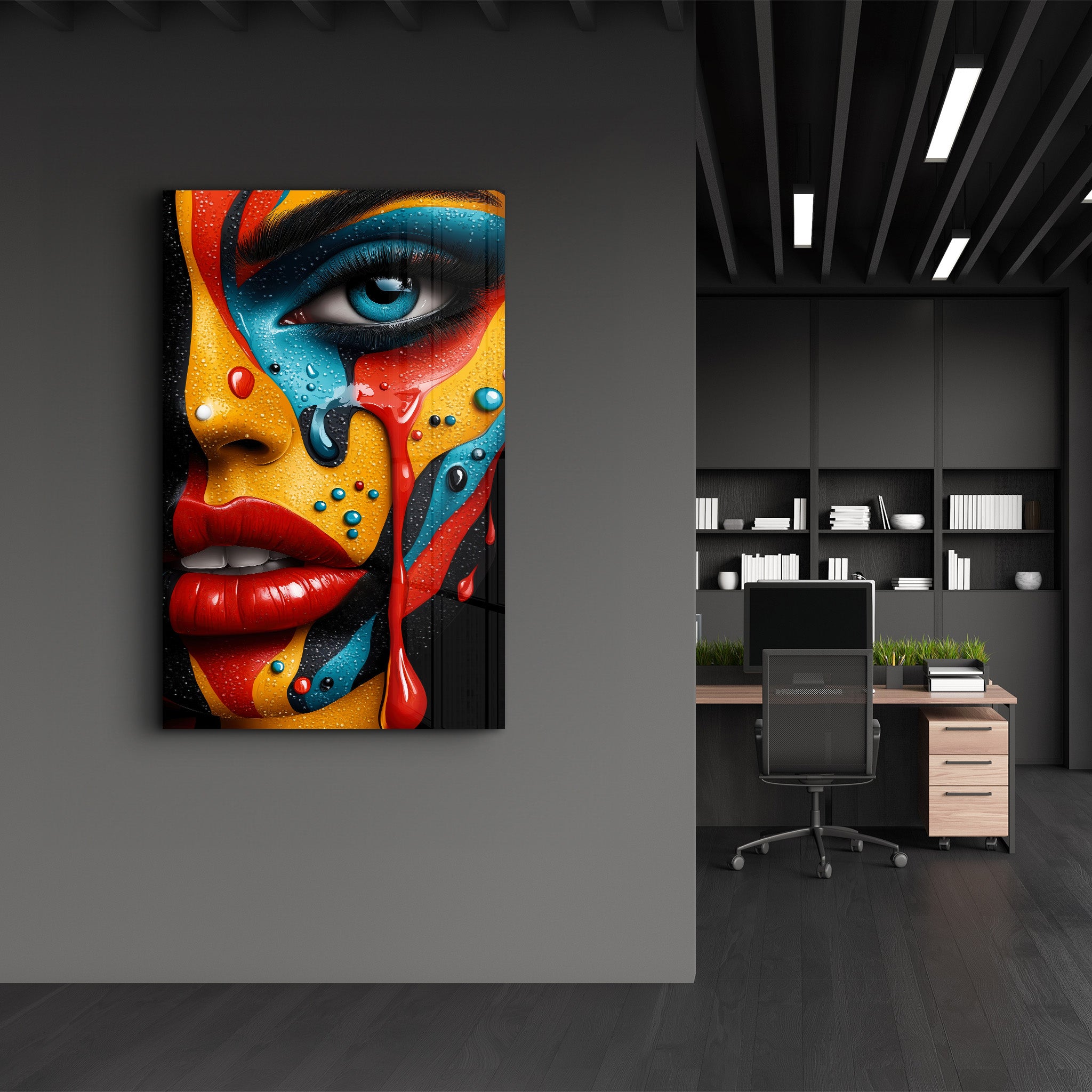 Paint Cry | Glass Wall Art