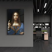 Leonardo da Vinci's Salvator Mundi (circa 1500) | Glass Wall Art - Artdesigna