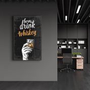 Born to Drink - Whiskey | Glass Wall Art - Artdesigna