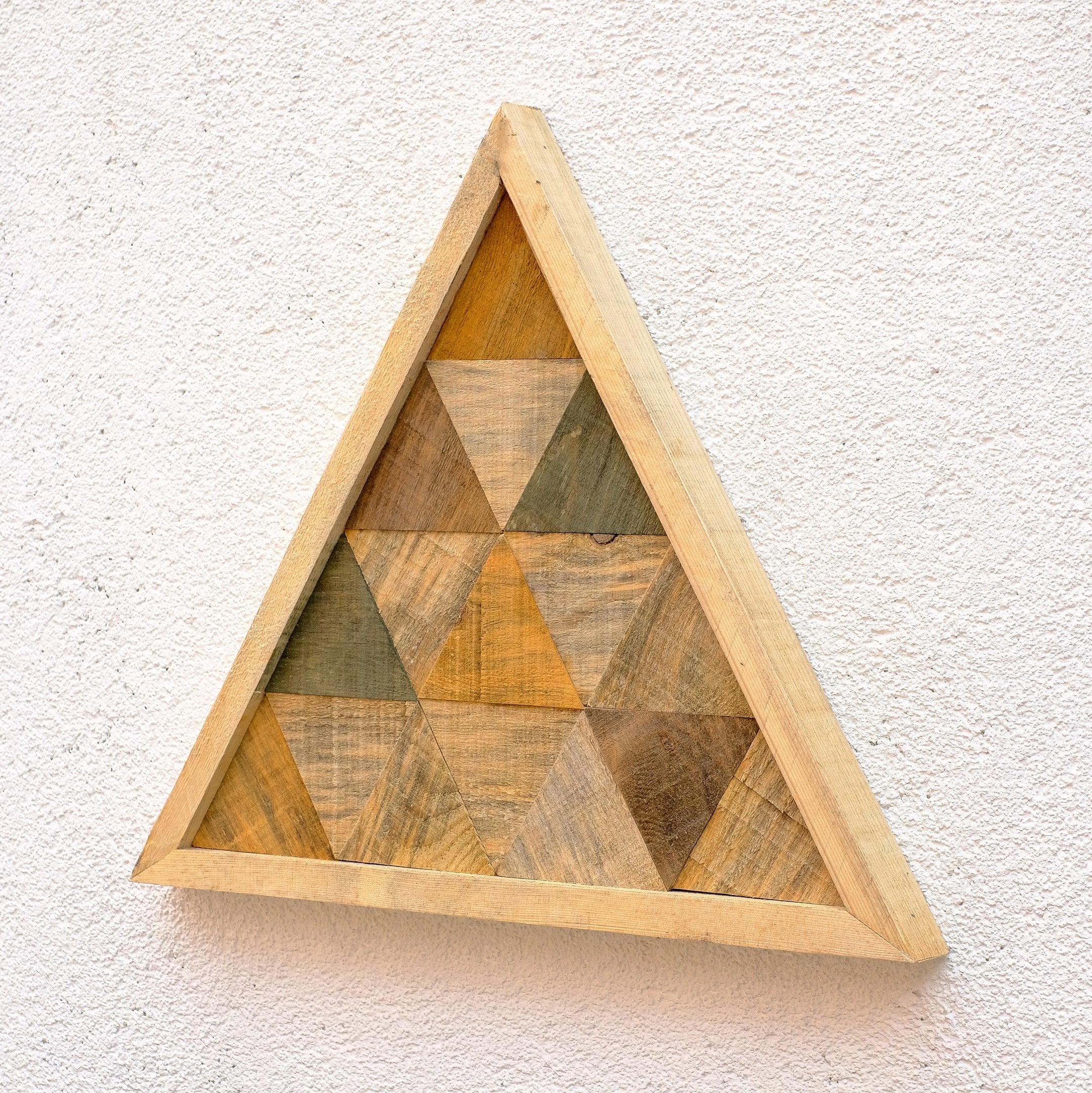 ・"Triangular-Rustic"・Premium Wood Handmade Wall Sculpture - Limited Edition