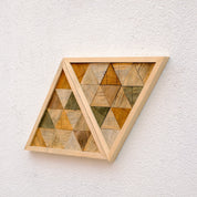 ・"Triangular-Rustic"・Premium Wood Handmade Wall Sculpture - Limited Edition