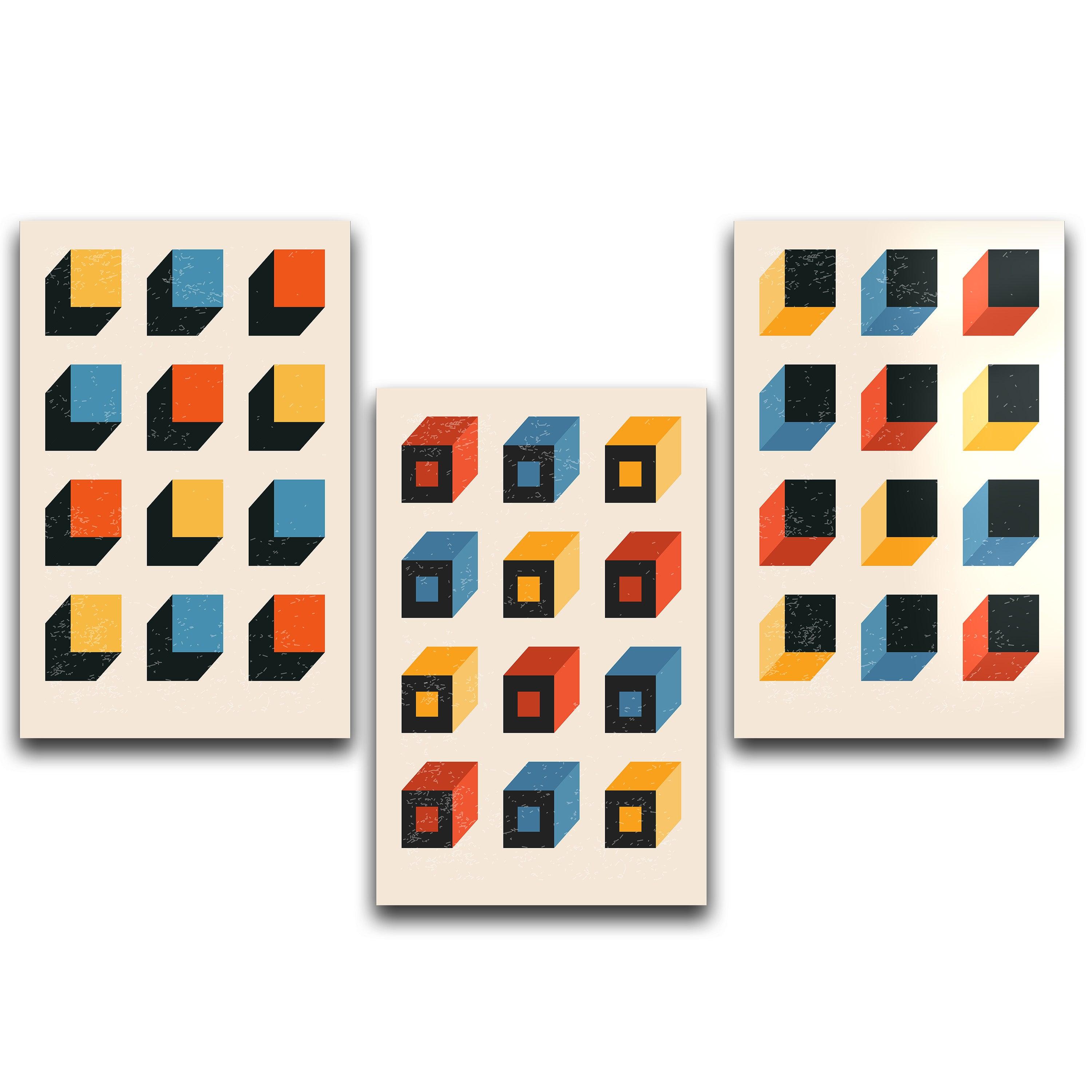 ."Cubes". Contemporary Gallery Collection Glass Wall Art - ArtDesigna Glass Printing Wall Art