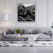 ."Grey Layers". Designers Collection Glass Wall Art - ArtDesigna Glass Printing Wall Art