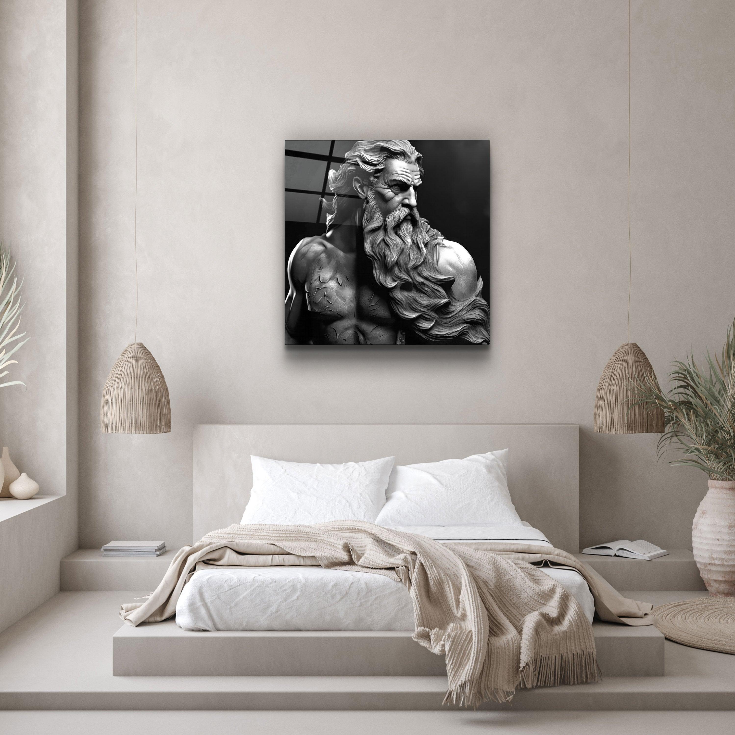 ."Zeus Myth". Designers Collection Glass Wall Art - ArtDesigna Glass Printing Wall Art