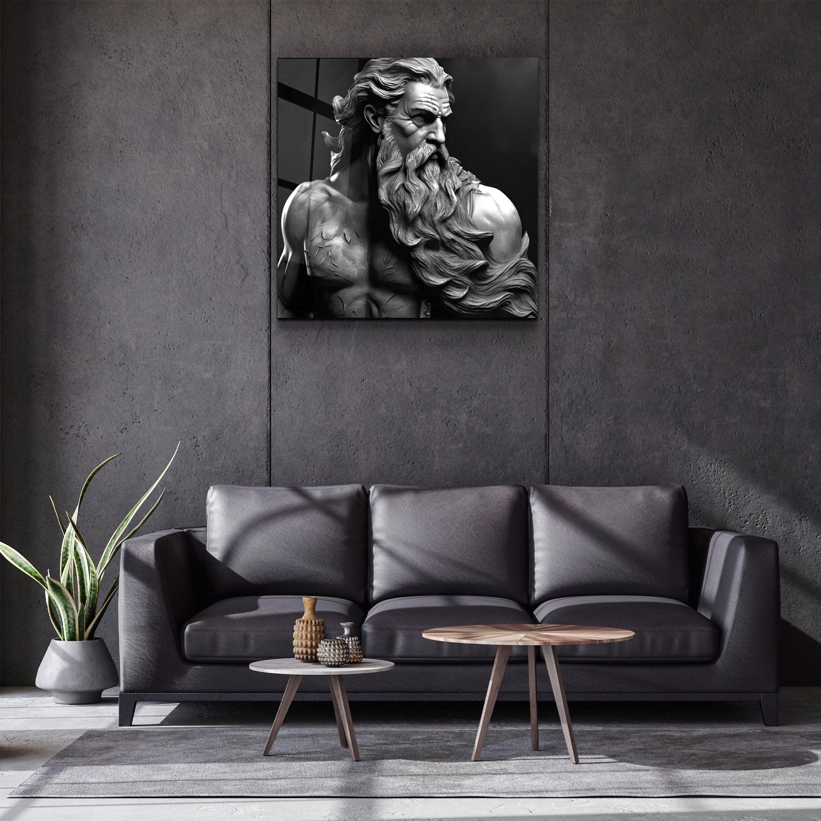 ."Zeus Myth". Designers Collection Glass Wall Art - ArtDesigna Glass Printing Wall Art