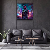 ."Cyberpunk Style - Dog". Designers Collection Glass Wall Art - ArtDesigna Glass Printing Wall Art