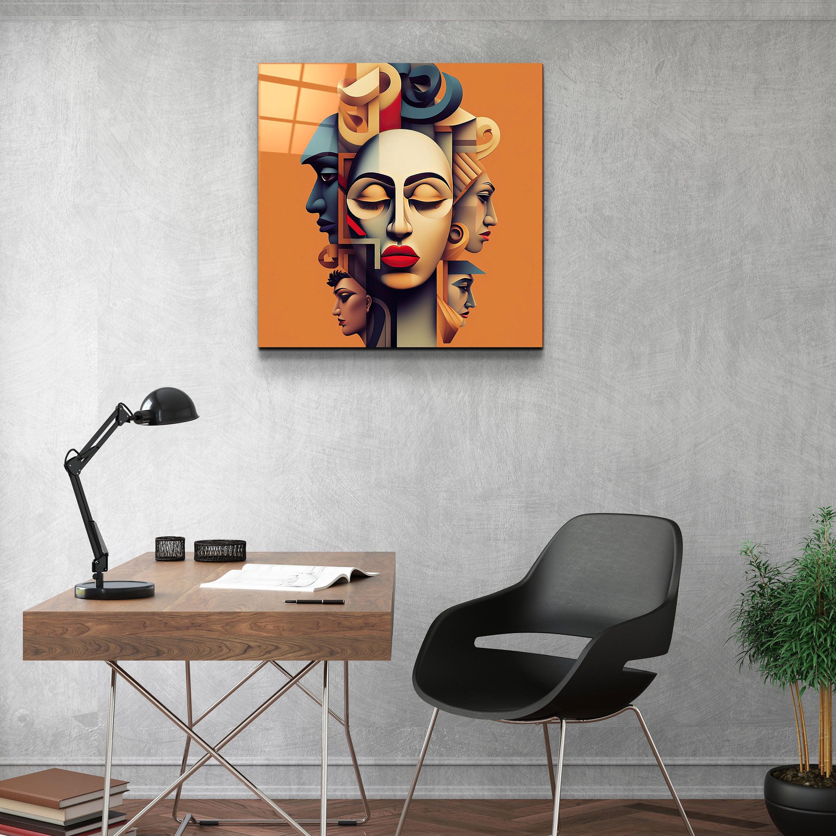 ."Face off". Designers Collection Glass Wall Art - ArtDesigna Glass Printing Wall Art