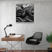 ."Grey Layers". Designers Collection Glass Wall Art - ArtDesigna Glass Printing Wall Art