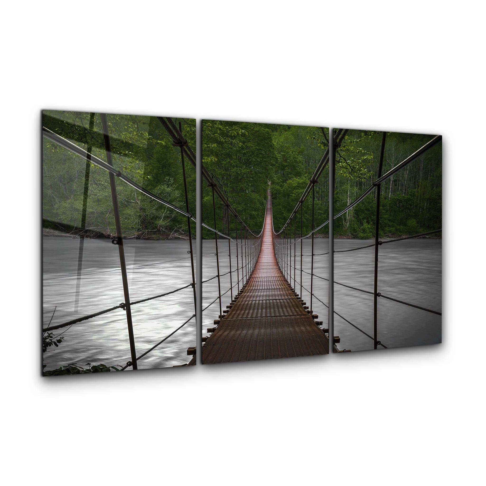 ・"Forest Bridge - Trio"・Glass Wall Art - ArtDesigna Glass Printing Wall Art