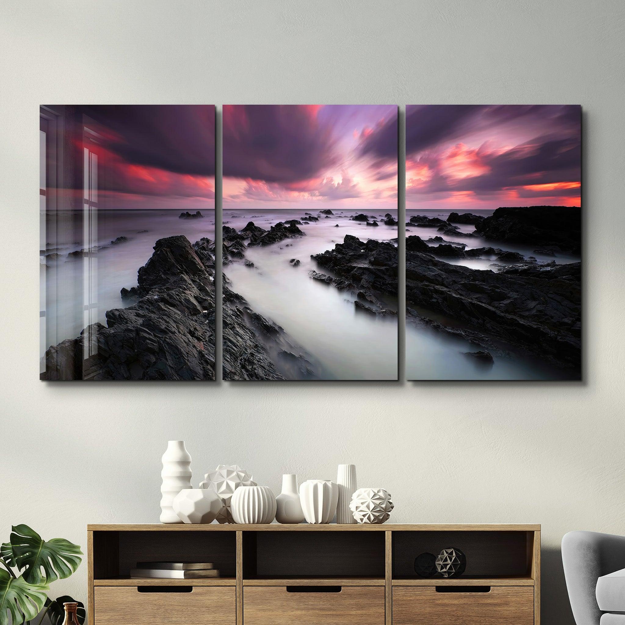 ・"The Fog - Trio"・Glass Wall Art - ArtDesigna Glass Printing Wall Art