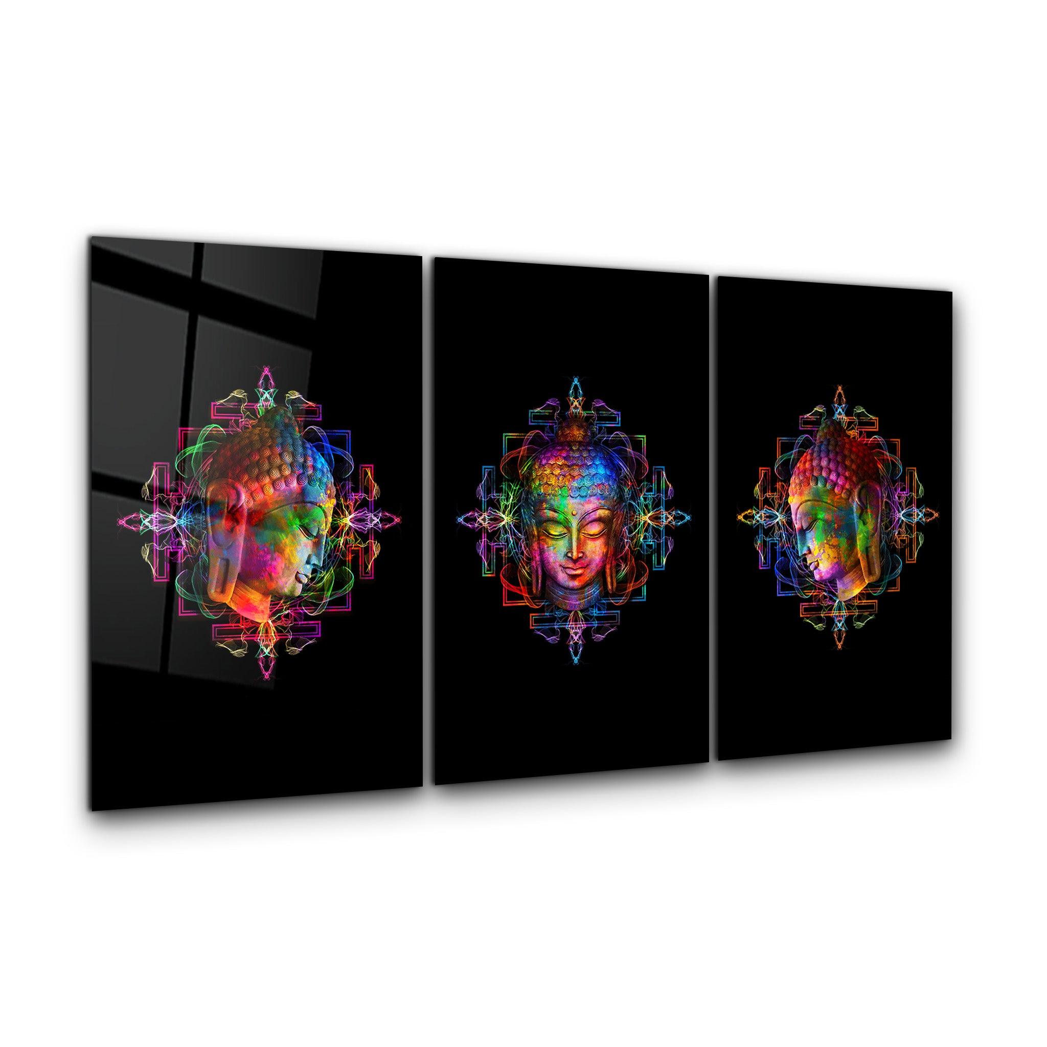 ・"Lord Buddha - Trio"・Glass Wall Art - ArtDesigna Glass Printing Wall Art