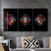 ・"Lord Buddha - Trio"・Glass Wall Art - ArtDesigna Glass Printing Wall Art