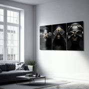 ・"Hands and Eyes - Trio"・Glass Wall Art - ArtDesigna Glass Printing Wall Art