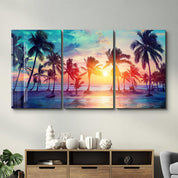 ・"Palm Trees - Trio"・Glass Wall Art - ArtDesigna Glass Printing Wall Art