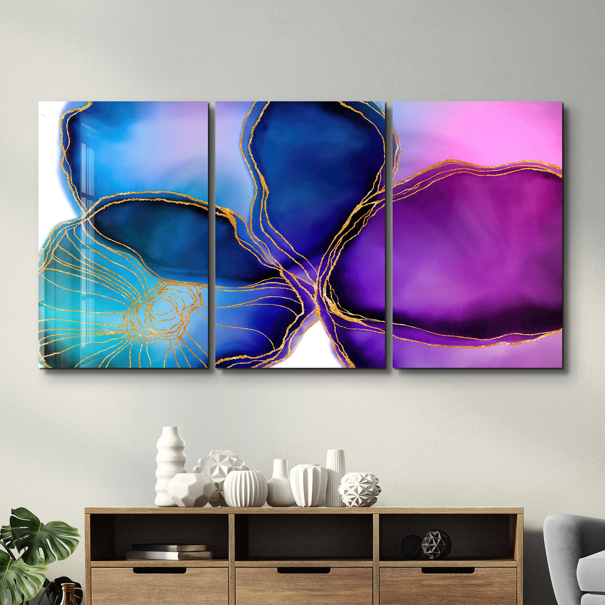 ・Violetta - Trio"・Glass Wall Art - ArtDesigna Glass Printing Wall Art