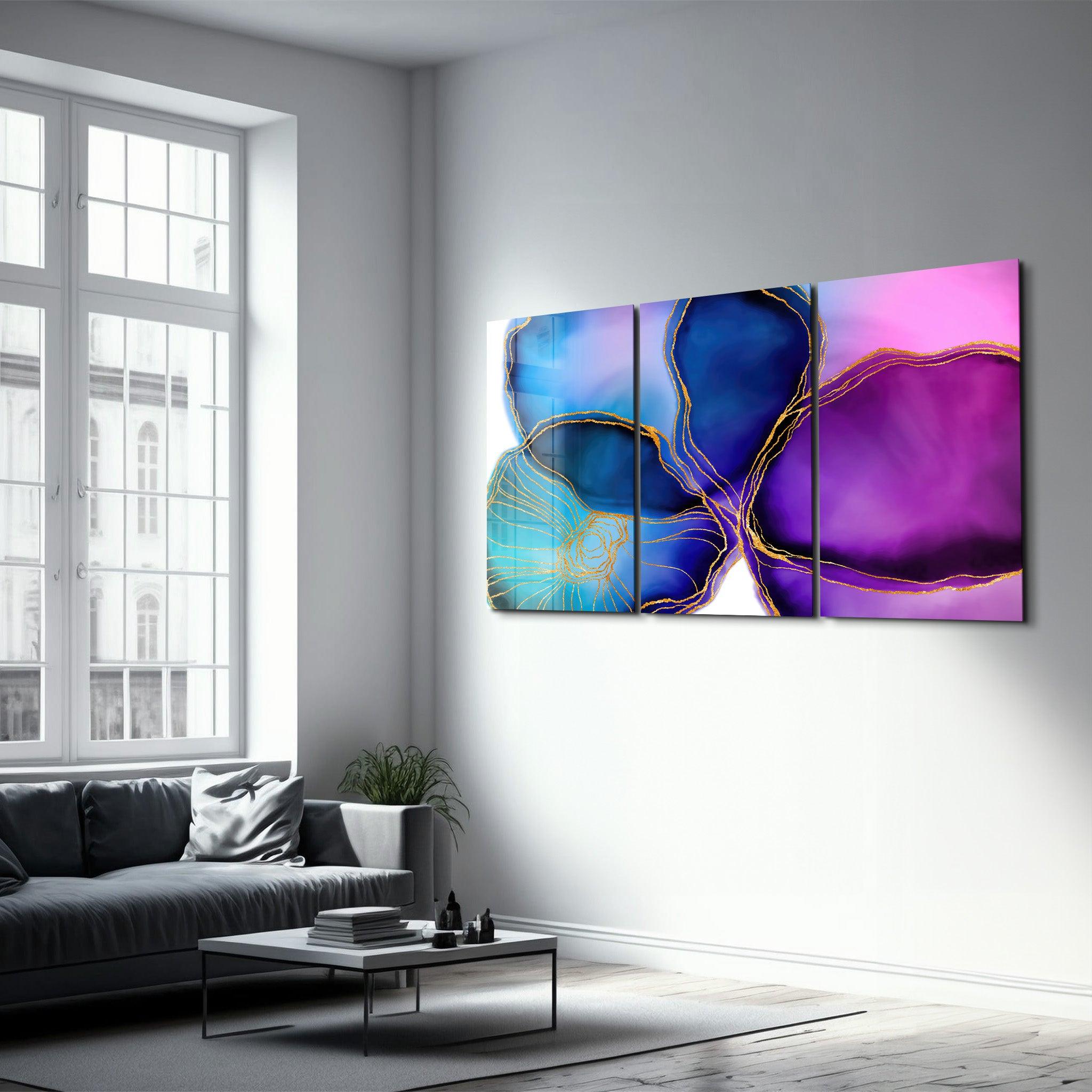 ・Violetta - Trio"・Glass Wall Art - ArtDesigna Glass Printing Wall Art