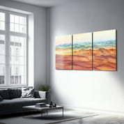 ・"Sand Sea - Trio"・Glass Wall Art - ArtDesigna Glass Printing Wall Art