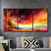 ・"Rainbow Clouds - Trio"・Glass Wall Art - ArtDesigna Glass Printing Wall Art