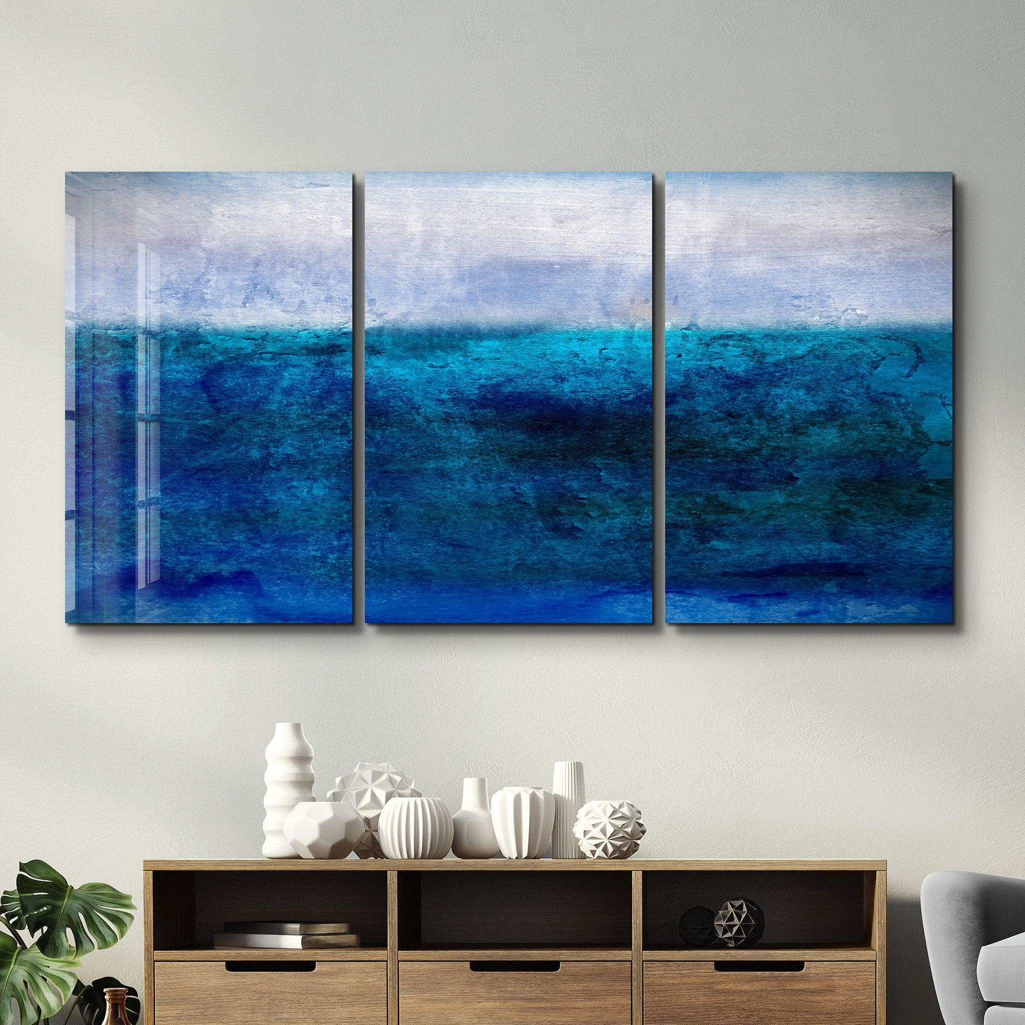 ・"Blury Sea - Trio"・Glass Wall Art - ArtDesigna Glass Printing Wall Art