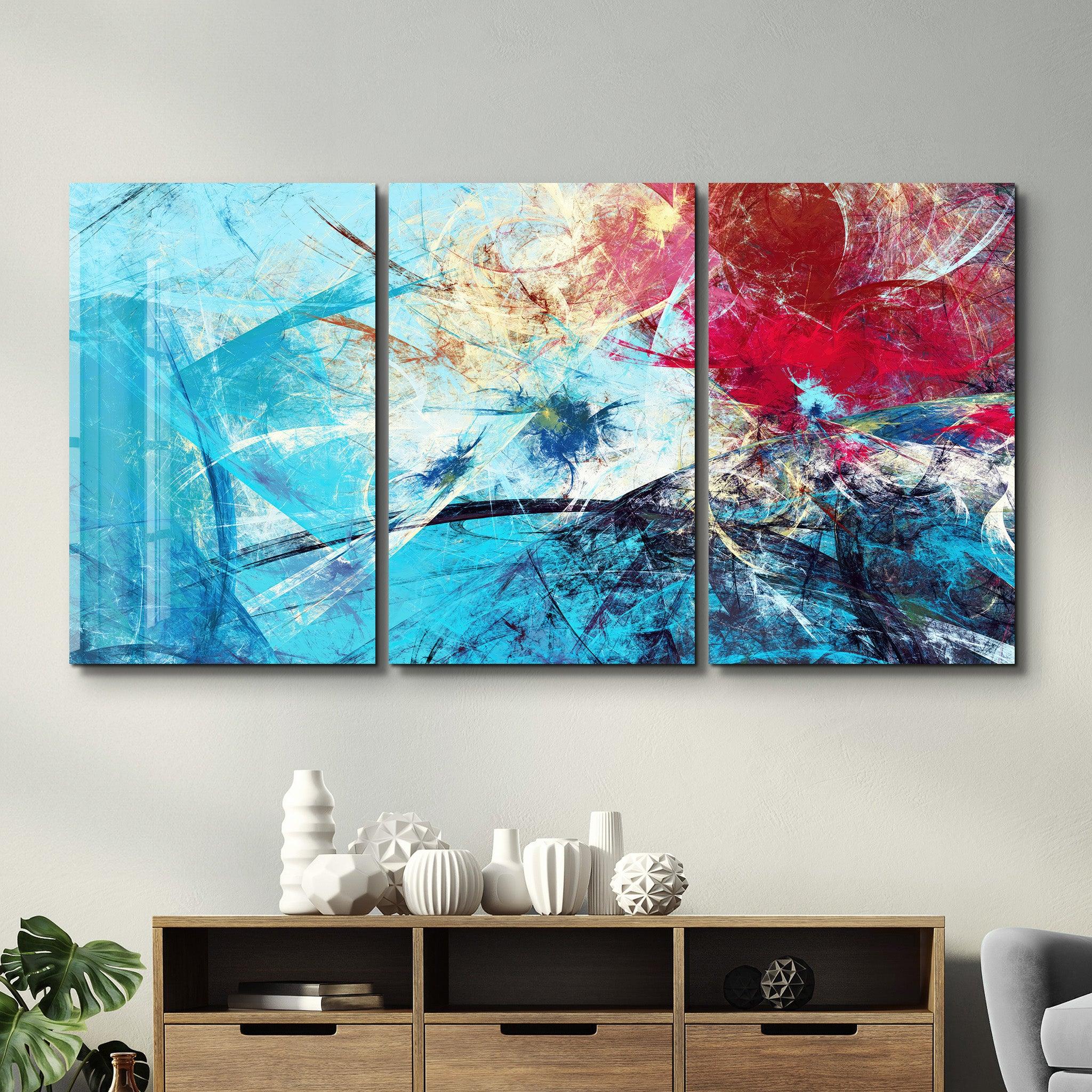 ・"Sea Reflection - Trio"・Glass Wall Art - ArtDesigna Glass Printing Wall Art