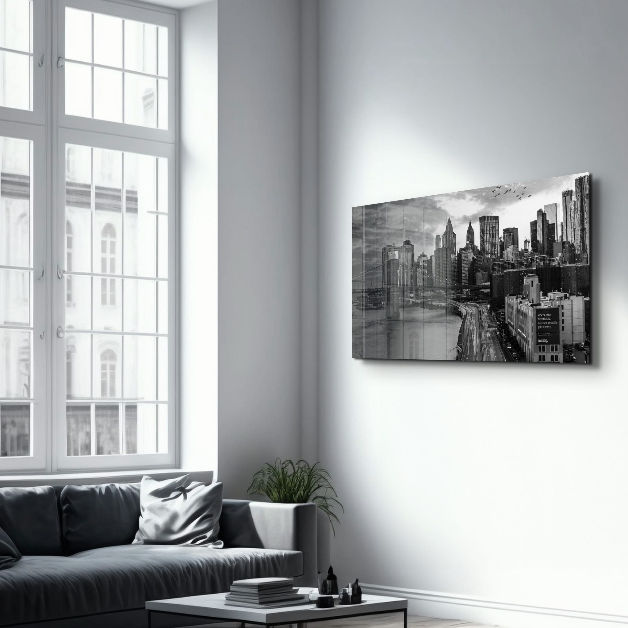 Empty Road in Downtown | Glass Wall Art