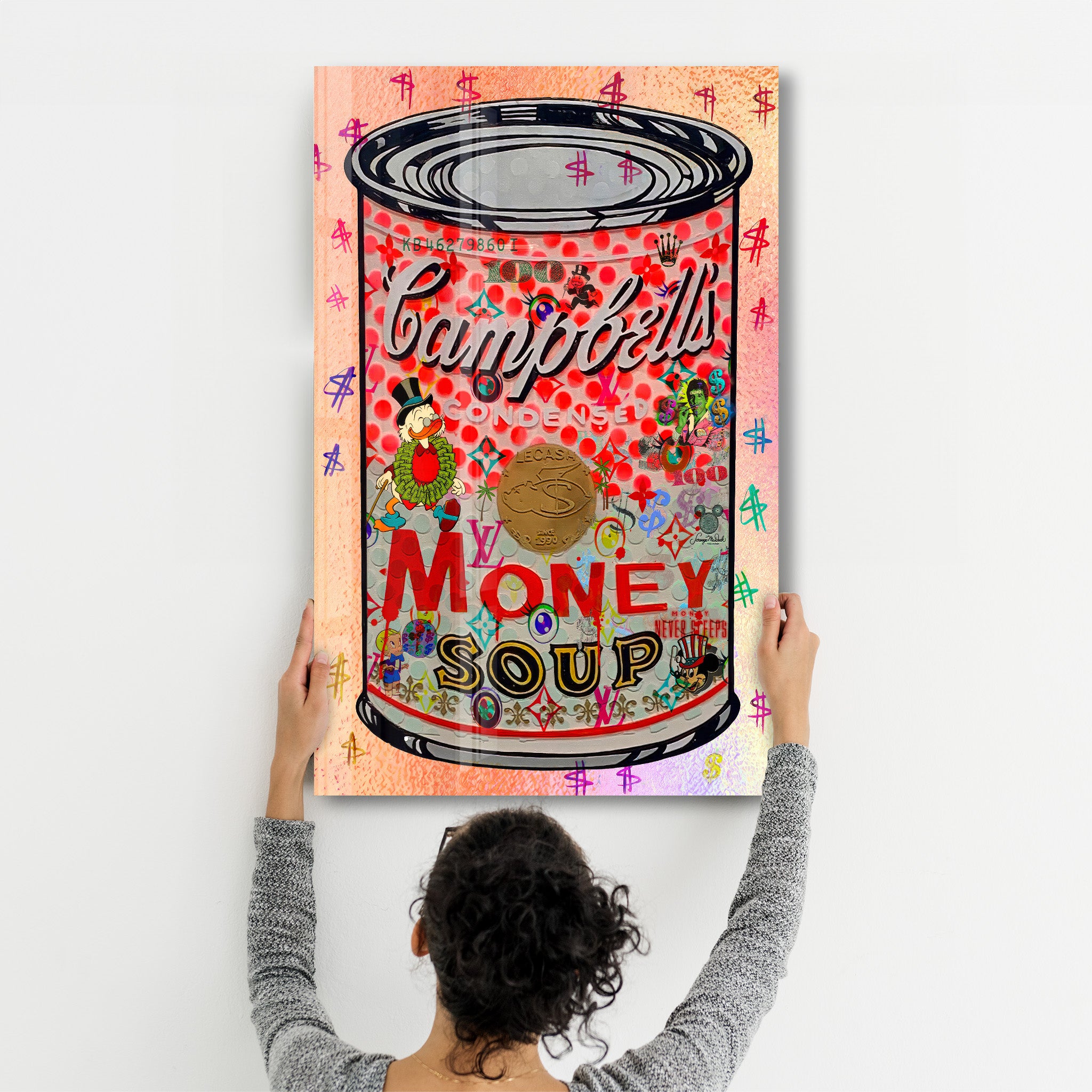 Money Soup by Mr. Pablo Costa – Glass Wall Art