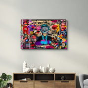 The world's going crazy by Mr. Pablo Costa | Glass Wall Art