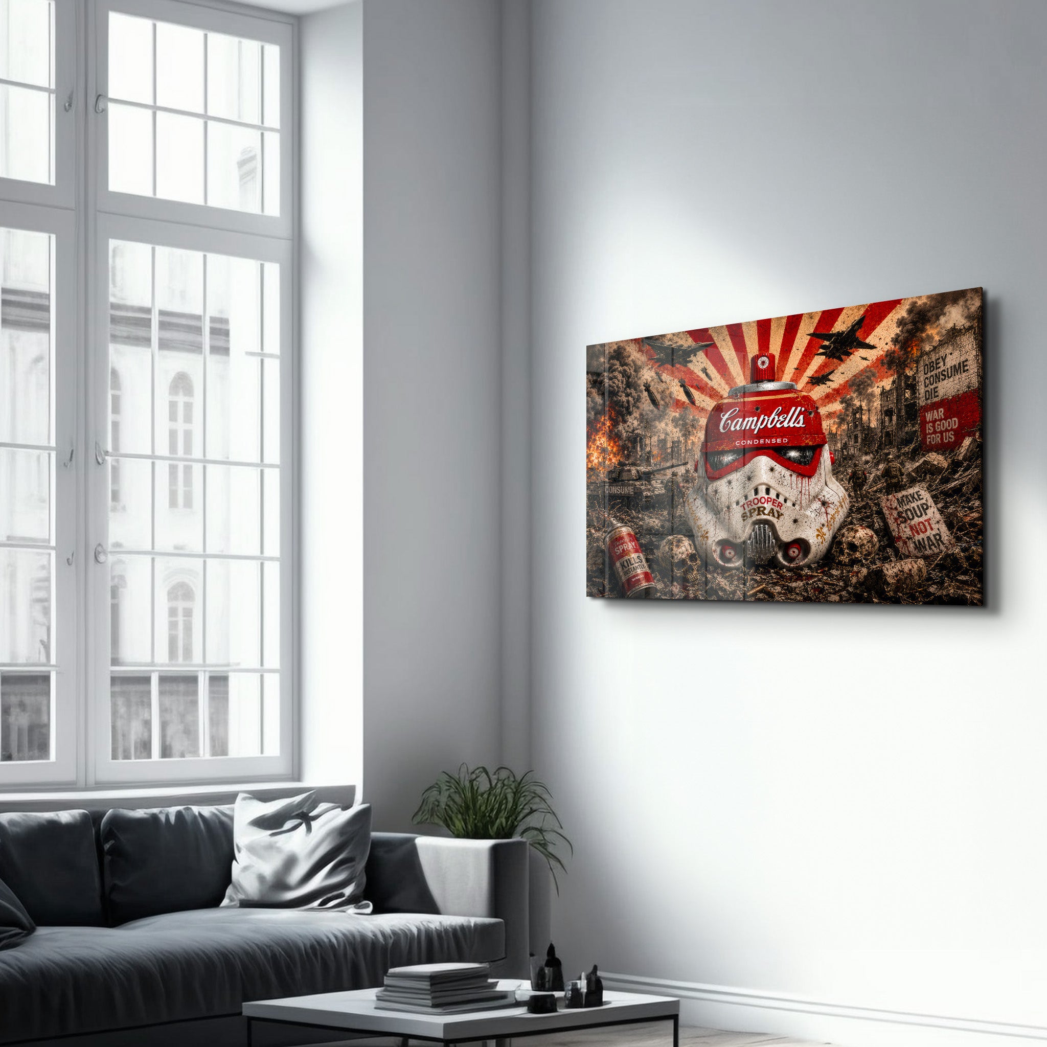 Trooper Spray by Mr. Pablo Costa | Glass Wall Art