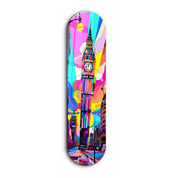 London Skateboard | Glass Wall Art - Artdesigna