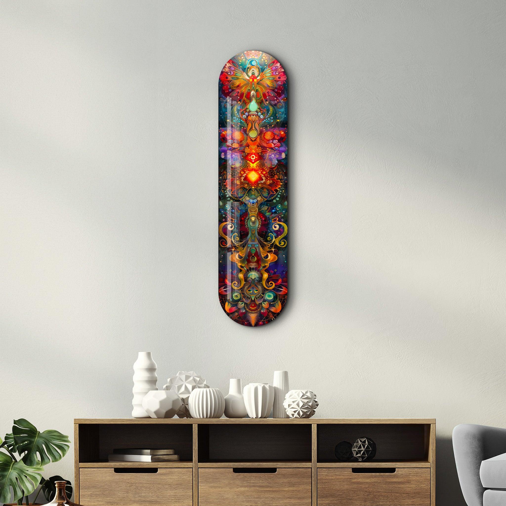 Bohemian Flower Dream V2 | Glass Wall Art - Artdesigna