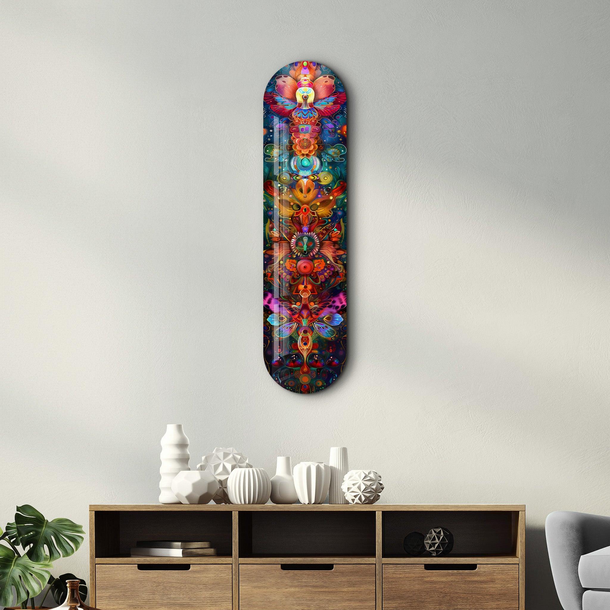 Bohemian Flower Dream V3 | Glass Wall Art - Artdesigna