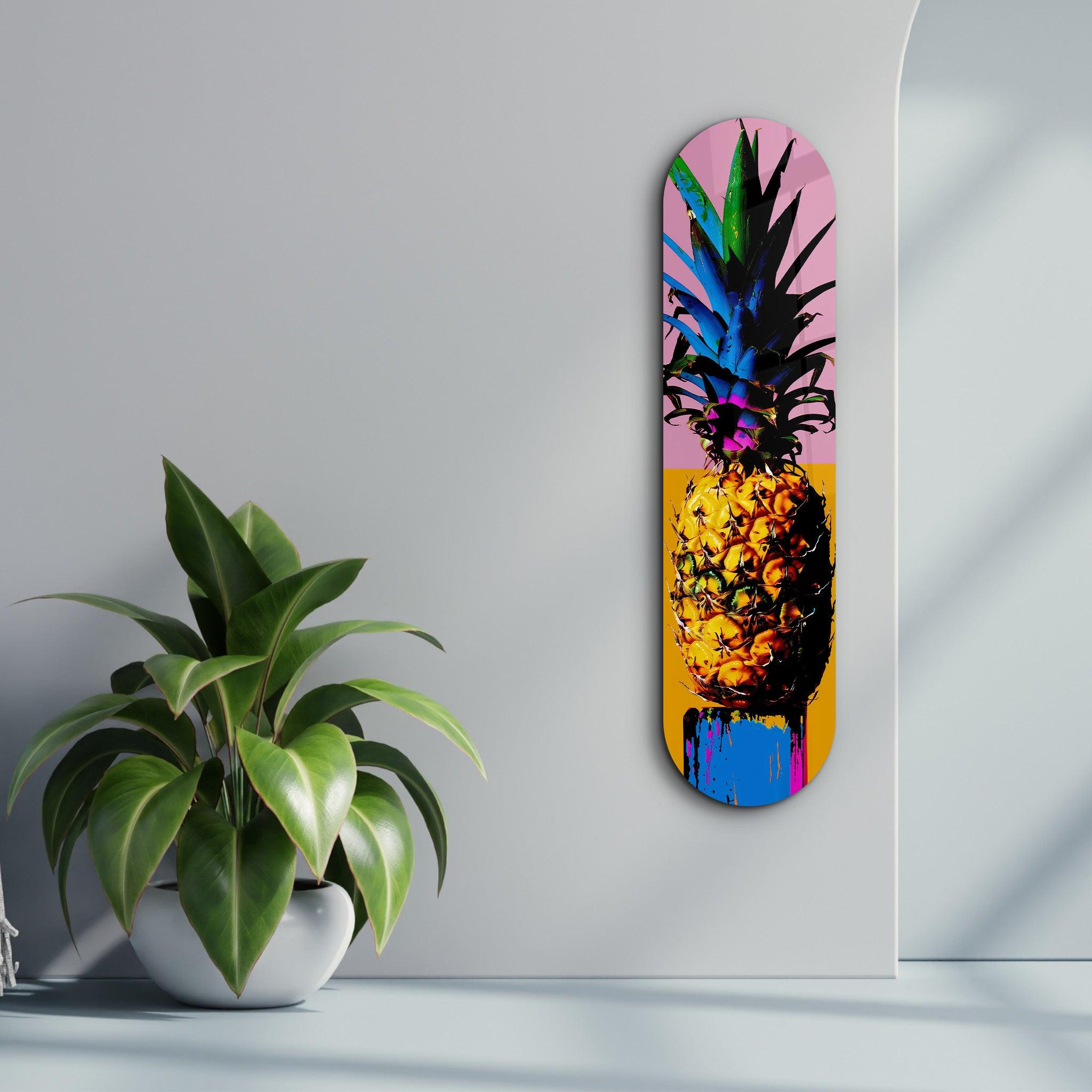 Ananas | Glass Wall Art - Artdesigna