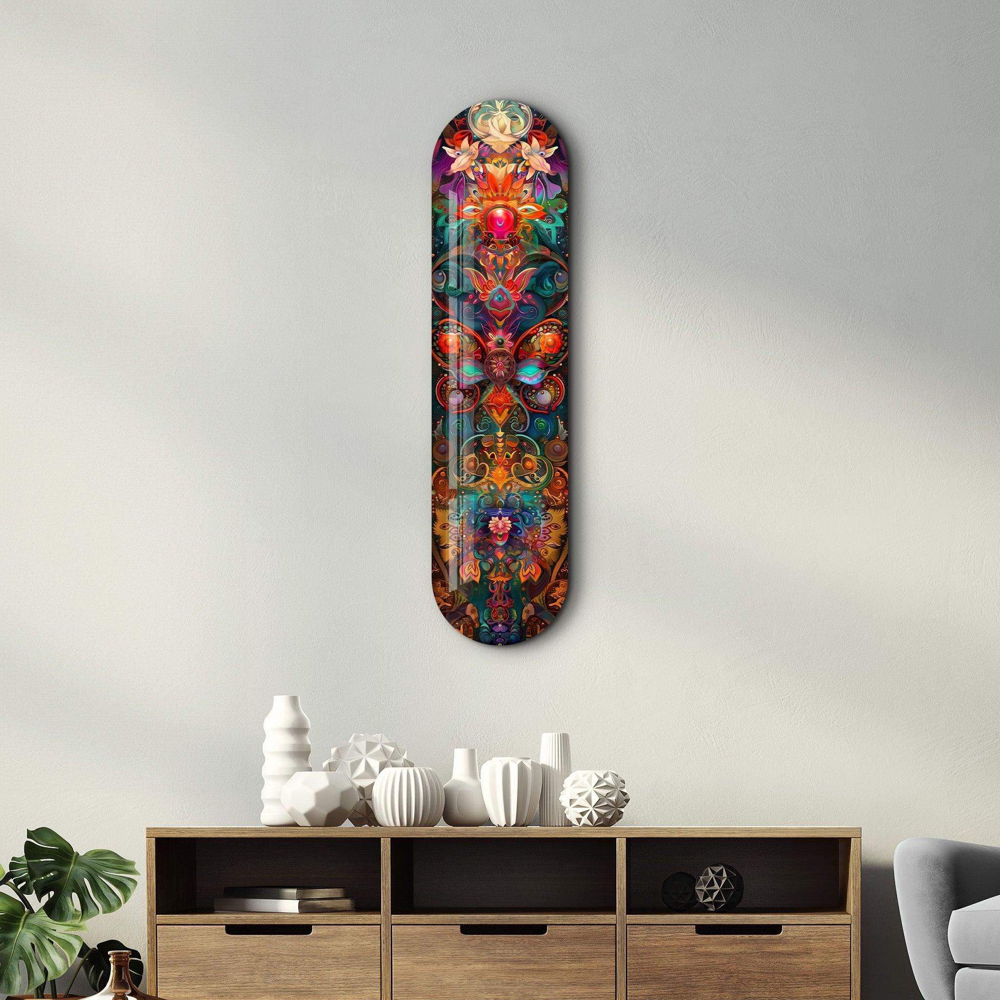 Bohemian Flower Dream V4 | Glass Wall Art - Artdesigna