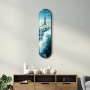 Sea Gull and Ocean | Glass Wall Art - Artdesigna